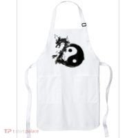 Yin Yang Dragon Water Ink Chinese Tai Chi Apron thumb 0