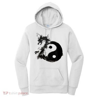 Yin Yang Dragon Water Ink Chinese Tai Chi Women's Hoodie