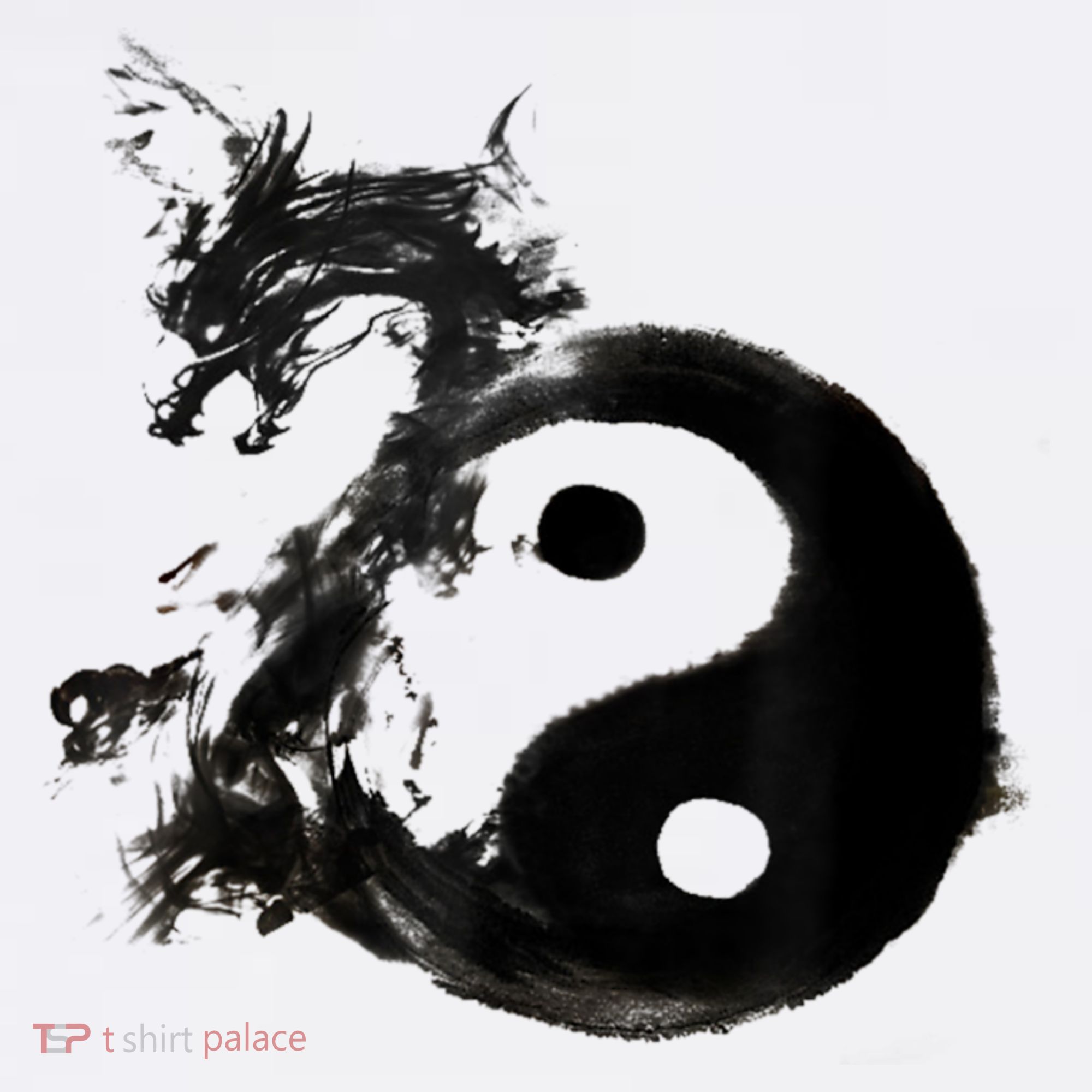 Yin Yang Dragon Water Ink Chinese Tai Chi Women's Tank Top