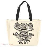 Yoga Yoga Frog Mandala Meditation Class Teacher Gift Tote Bag thumb 0