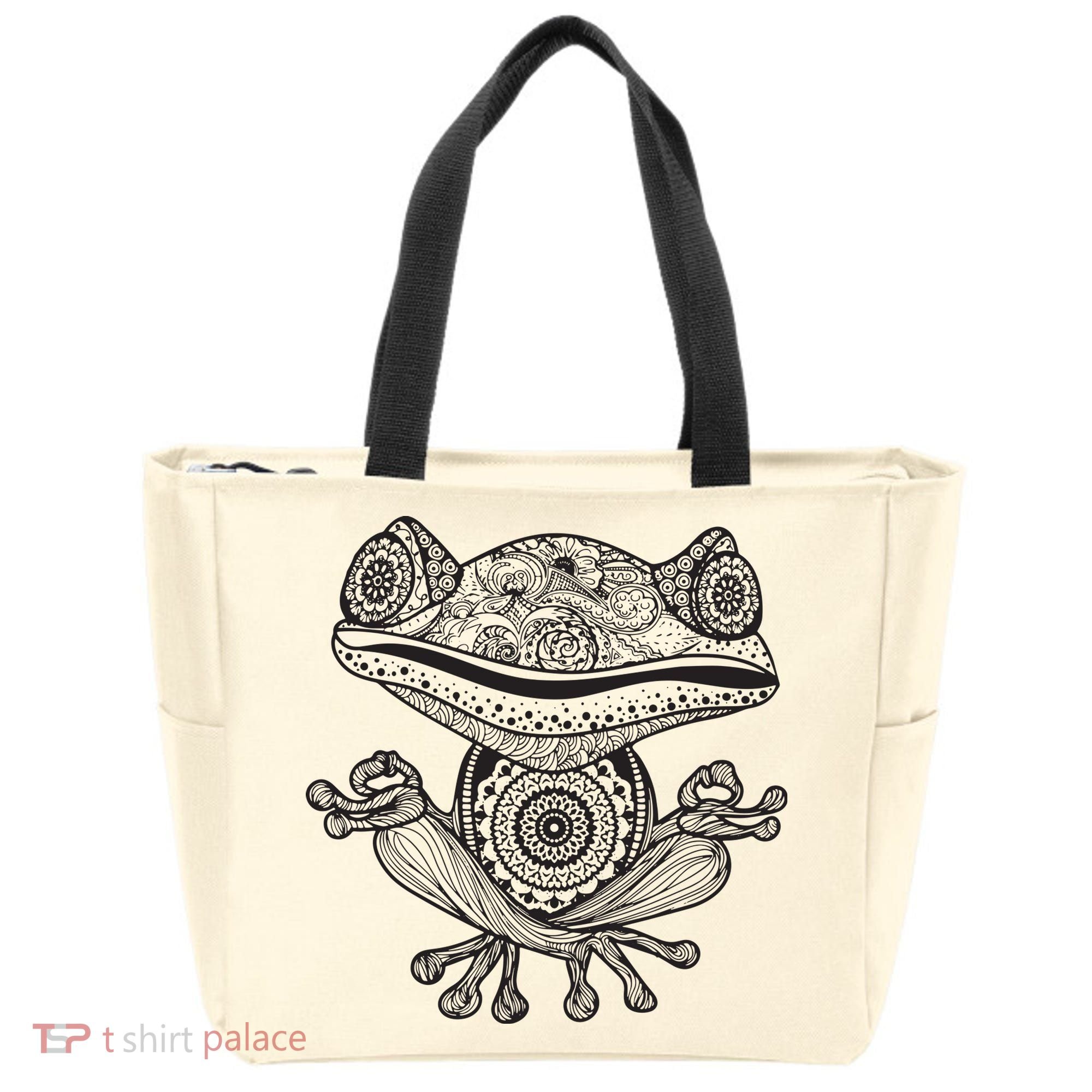 Yoga Yoga Frog Mandala Meditation Class Teacher Gift Tote Bag
