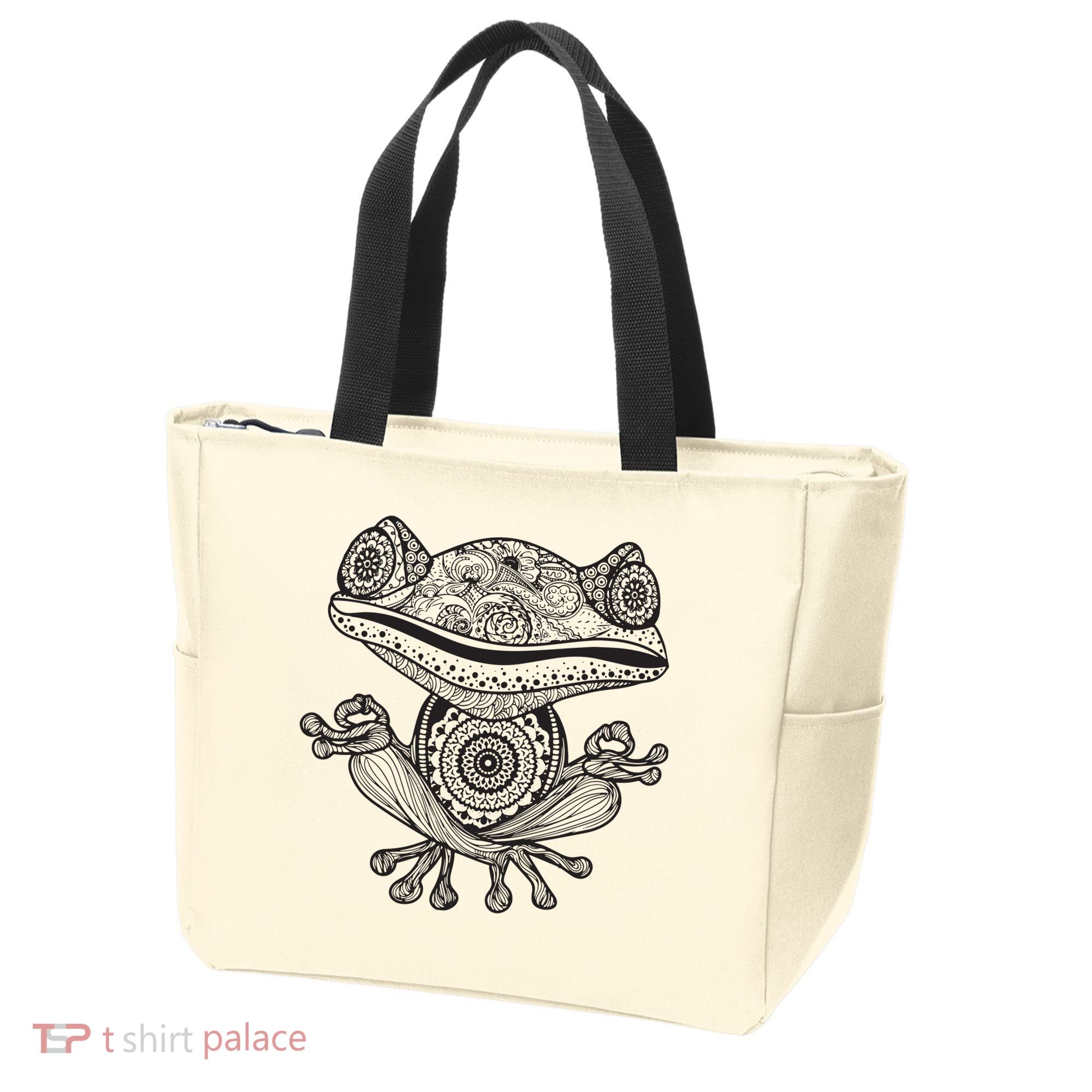 Yoga Yoga Frog Mandala Meditation Class Teacher Gift Tote Bag