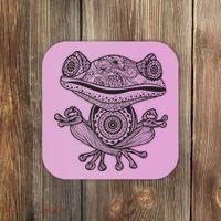 Yoga Yoga Frog Mandala Meditation Class Teacher Gift Coaster thumb 0