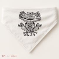 Yoga Yoga Frog Mandala Meditation Class Teacher Gift USA-Made Doggie Bandana thumb 0