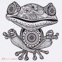 Yoga Yoga Frog Mandala Meditation Class Teacher Gift Women's Hoodie thumb 2