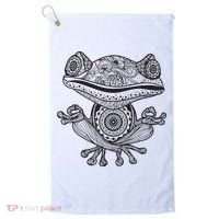 Yoga Yoga Frog Mandala Meditation Class Teacher Gift Golf Towel thumb 0