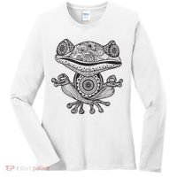 Yoga Yoga Frog Mandala Meditation Class Teacher Gift Women's Long Sleeve Shirt thumb 0