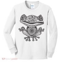 Yoga Yoga Frog Mandala Meditation Class Teacher Gift Kids Long Sleeve Shirt thumb 0