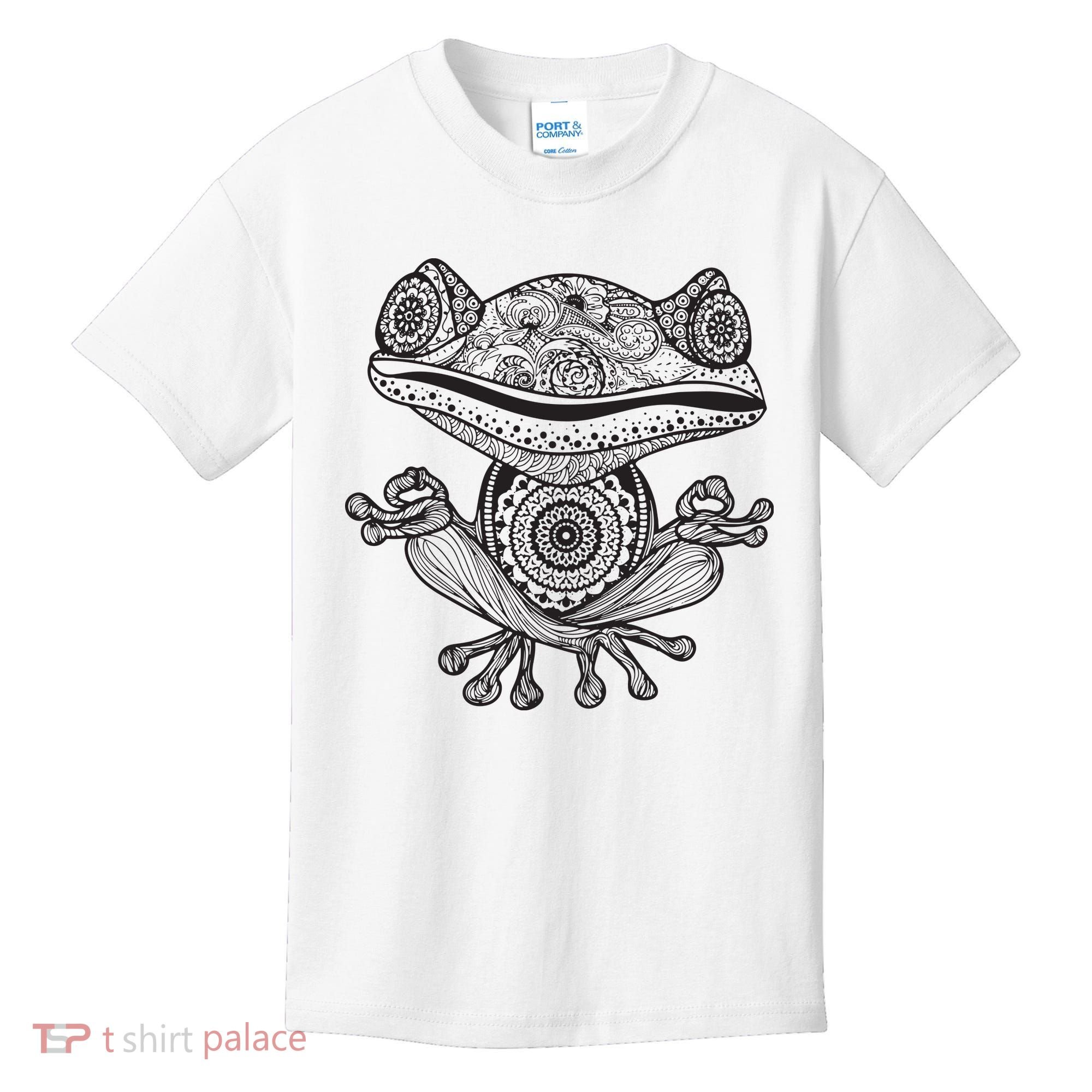 Yoga Yoga Frog Mandala Meditation Class Teacher Gift Kids T-Shirt