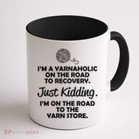 Yarnaholic Yarn Lover Knitting Crocheting Gift Coffee Mug thumb 1