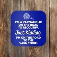 Yarnaholic Yarn Lover Knitting Crocheting Gift Coaster thumb 0
