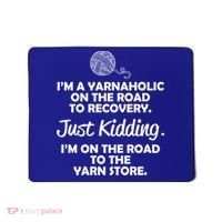 Yarnaholic Yarn Lover Knitting Crocheting Gift Mousepad thumb 0