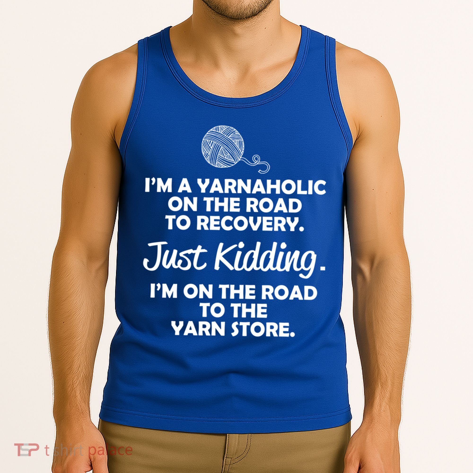 Yarnaholic Yarn Lover Knitting Crocheting Gift Tank Top