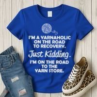 Yarnaholic Yarn Lover Knitting Crocheting Gift Women's T-Shirt thumb 3