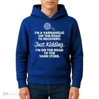 Yarnaholic Yarn Lover Knitting Crocheting Gift Kids Hoodie thumb 4