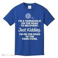 Yarnaholic Yarn Lover Knitting Crocheting Gift Kids T-Shirt thumb 0
