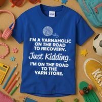 Yarnaholic Yarn Lover Knitting Crocheting Gift Kids T-Shirt thumb 3