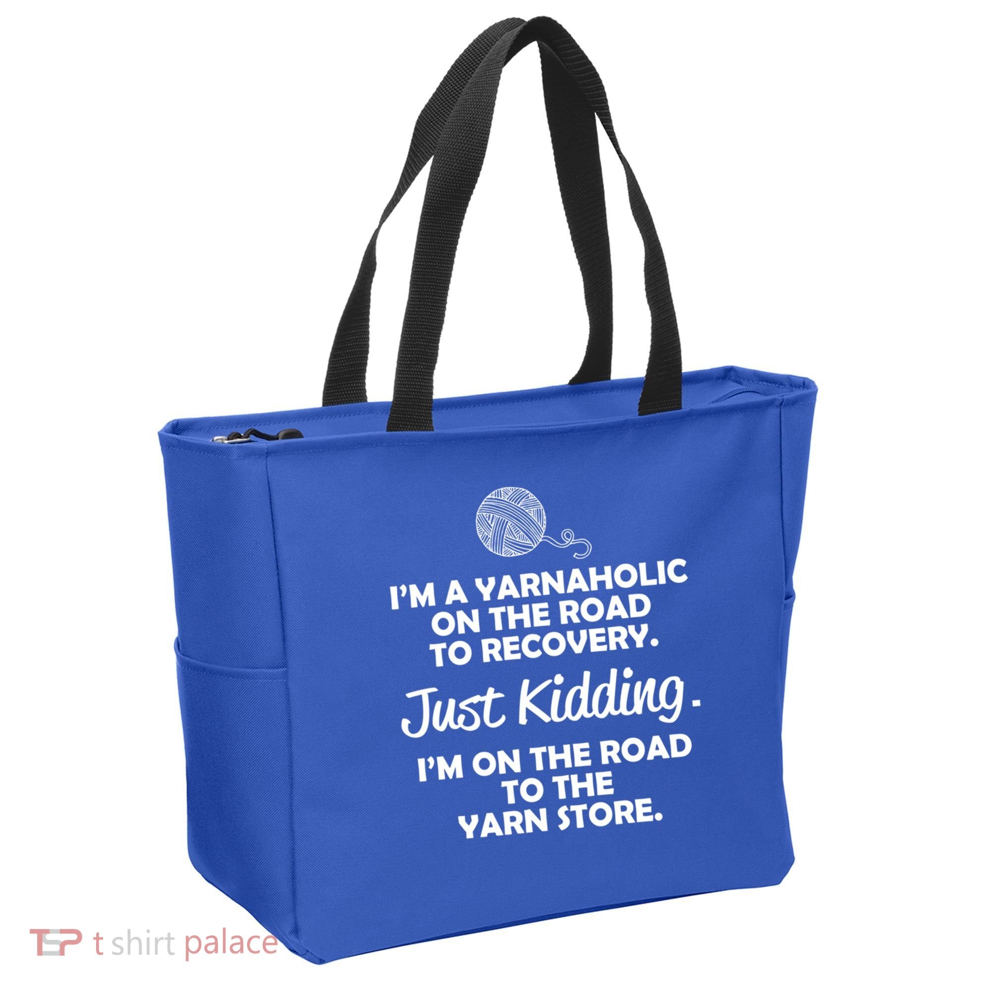 Yarnaholic Yarn Lover Knitting Crocheting Gift Tote Bag