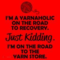 Yarnaholic Yarn Lover Knitting Crocheting Gift Santa Hat thumb 1