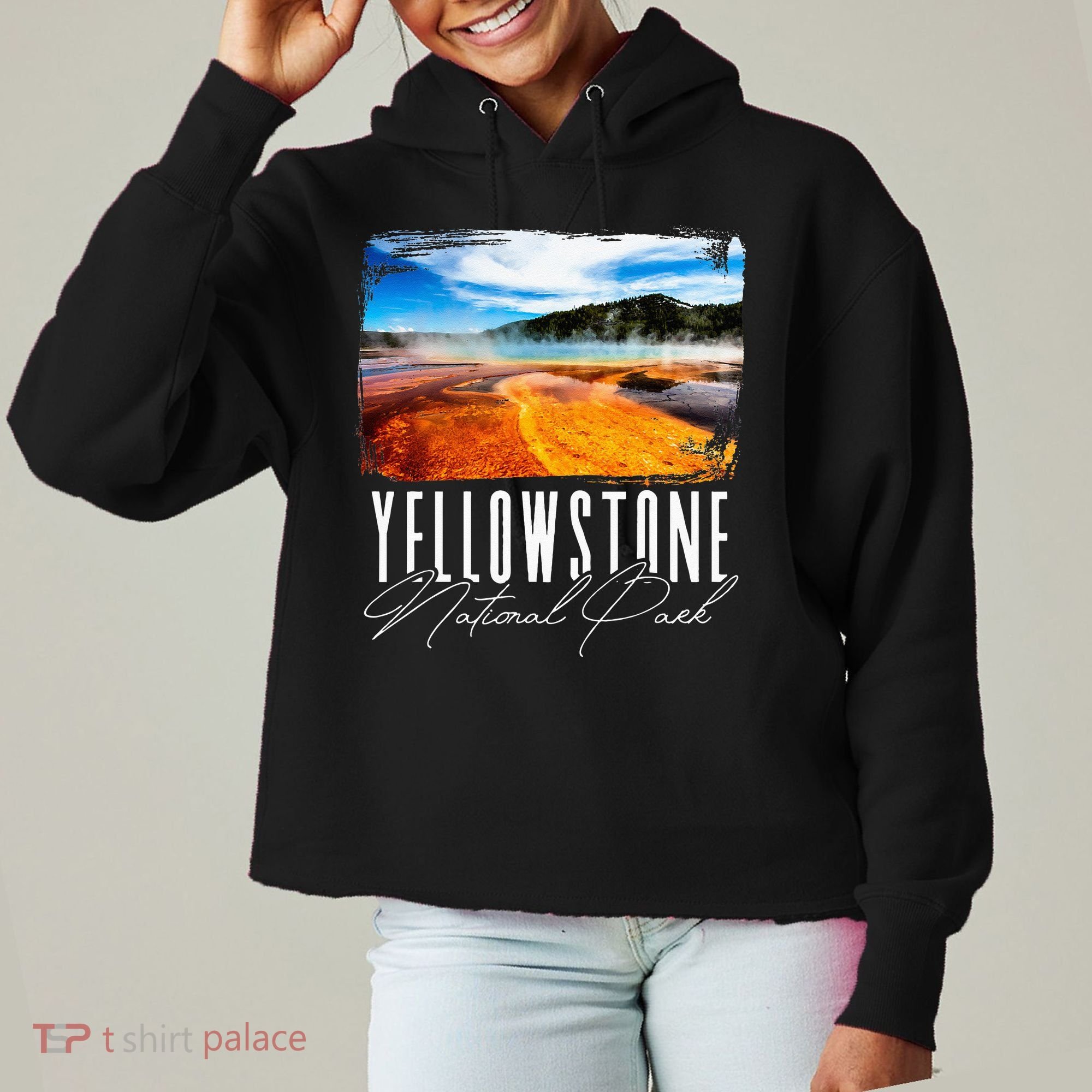 Yellowstone Yellowstone National Park Ladies Heavyweight Boxy Pullover Hoodie