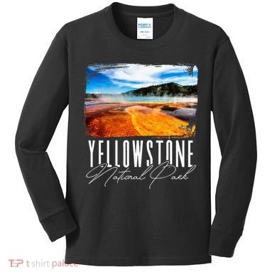 Yellowstone Yellowstone National Park Kids Long Sleeve Shirt