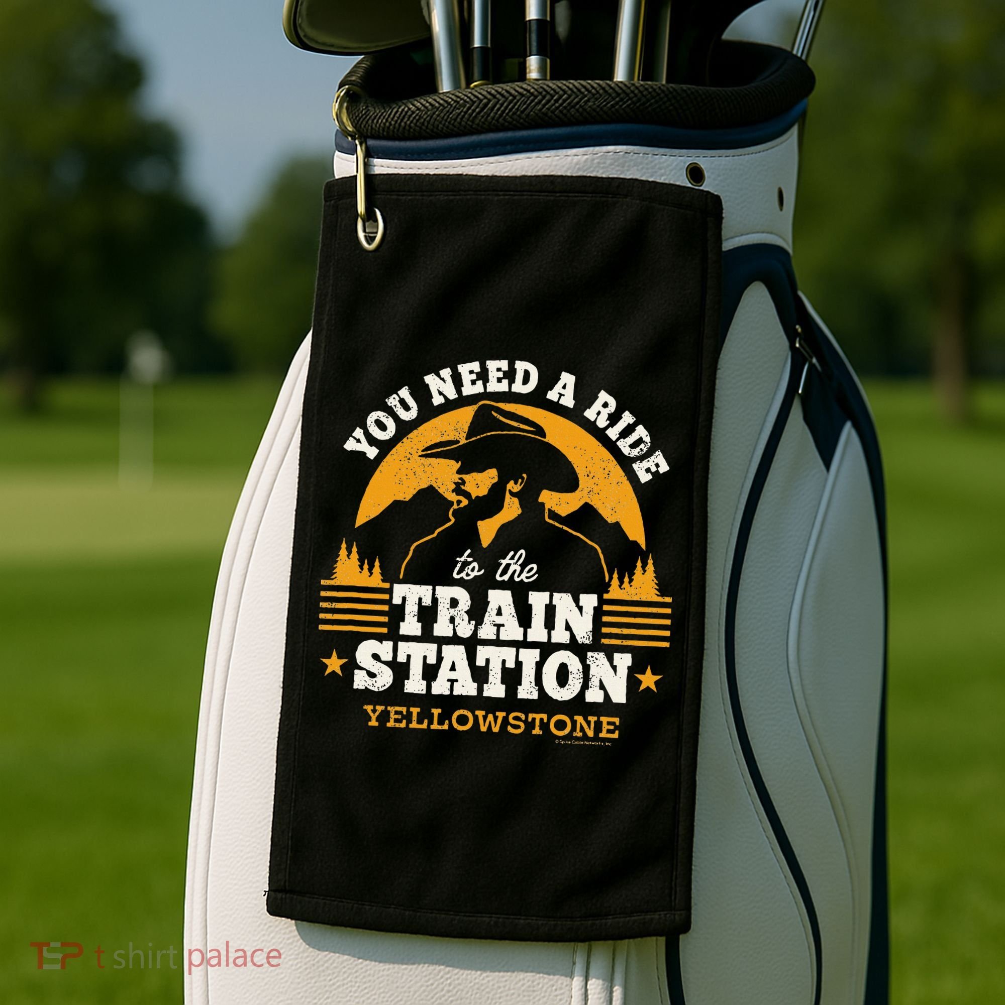 Yellowstone You Need A Ride To The Train Station Golf Towel