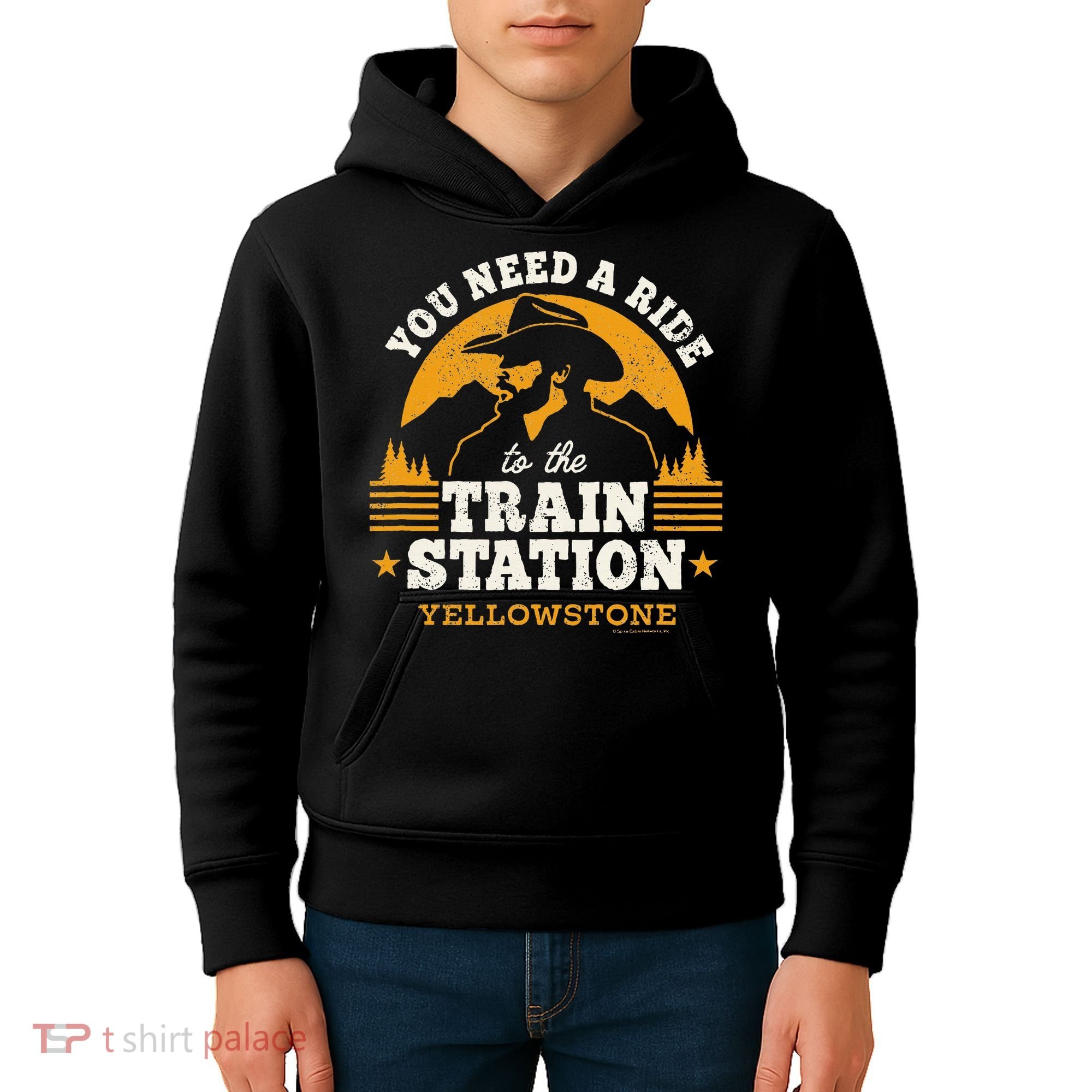 Yellowstone You Need A Ride To The Train Station Kids Hoodie