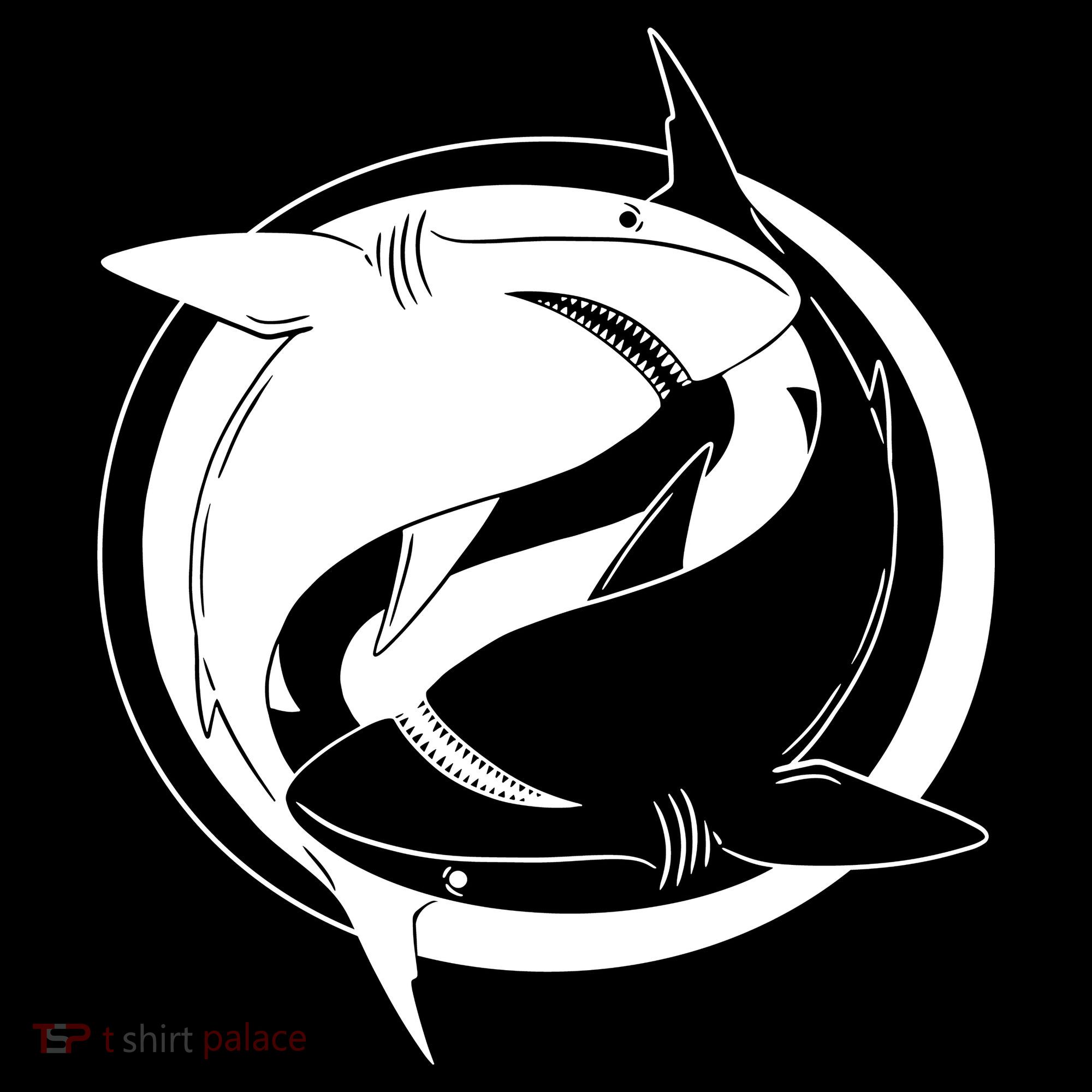 Ying Yang Shark Backpack