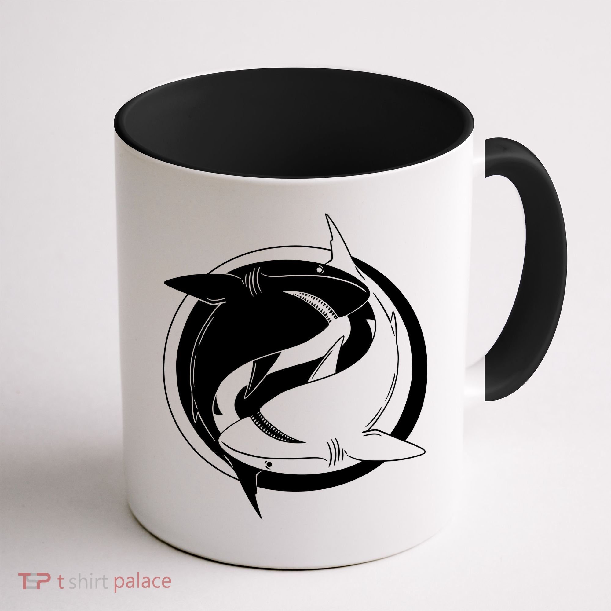 Ying Yang Shark Coffee Mug
