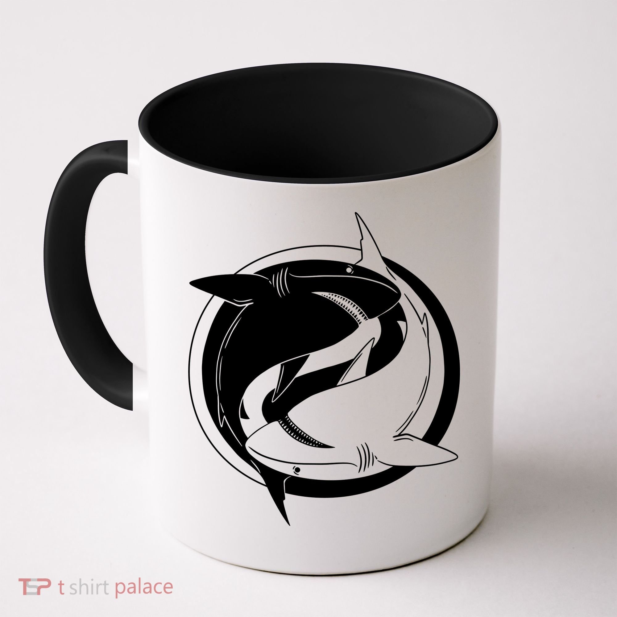 Ying Yang Shark Coffee Mug
