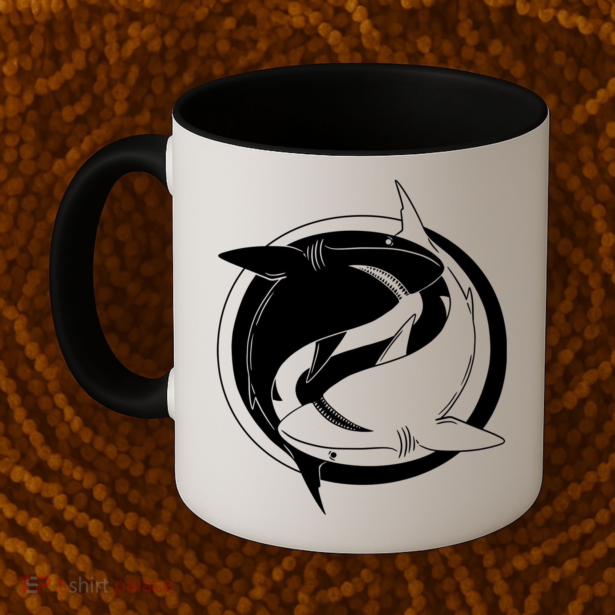 Ying Yang Shark Coffee Mug