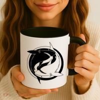 Ying Yang Shark Coffee Mug thumb 3