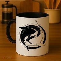 Ying Yang Shark Coffee Mug thumb 4