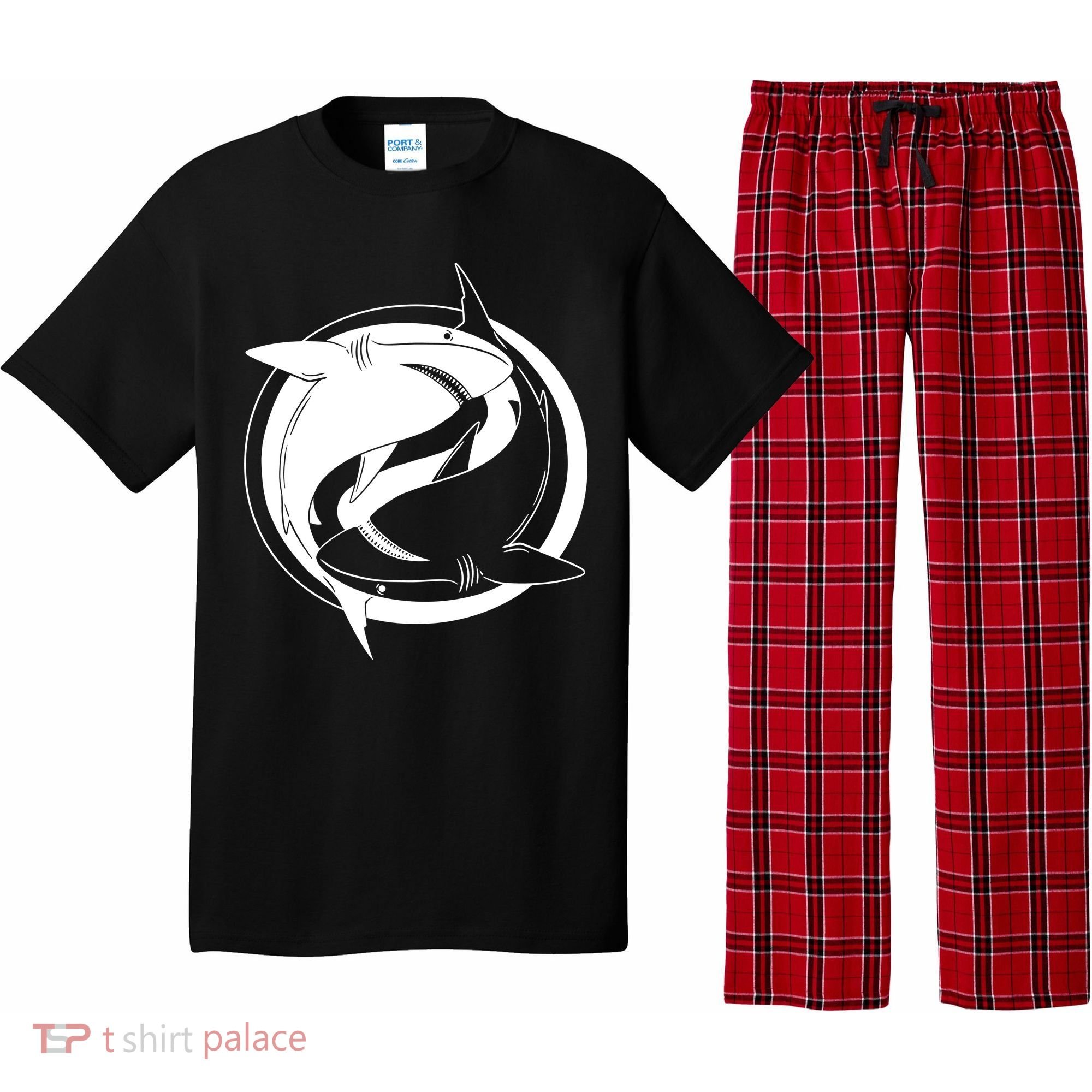 Ying Yang Shark Pajama Set