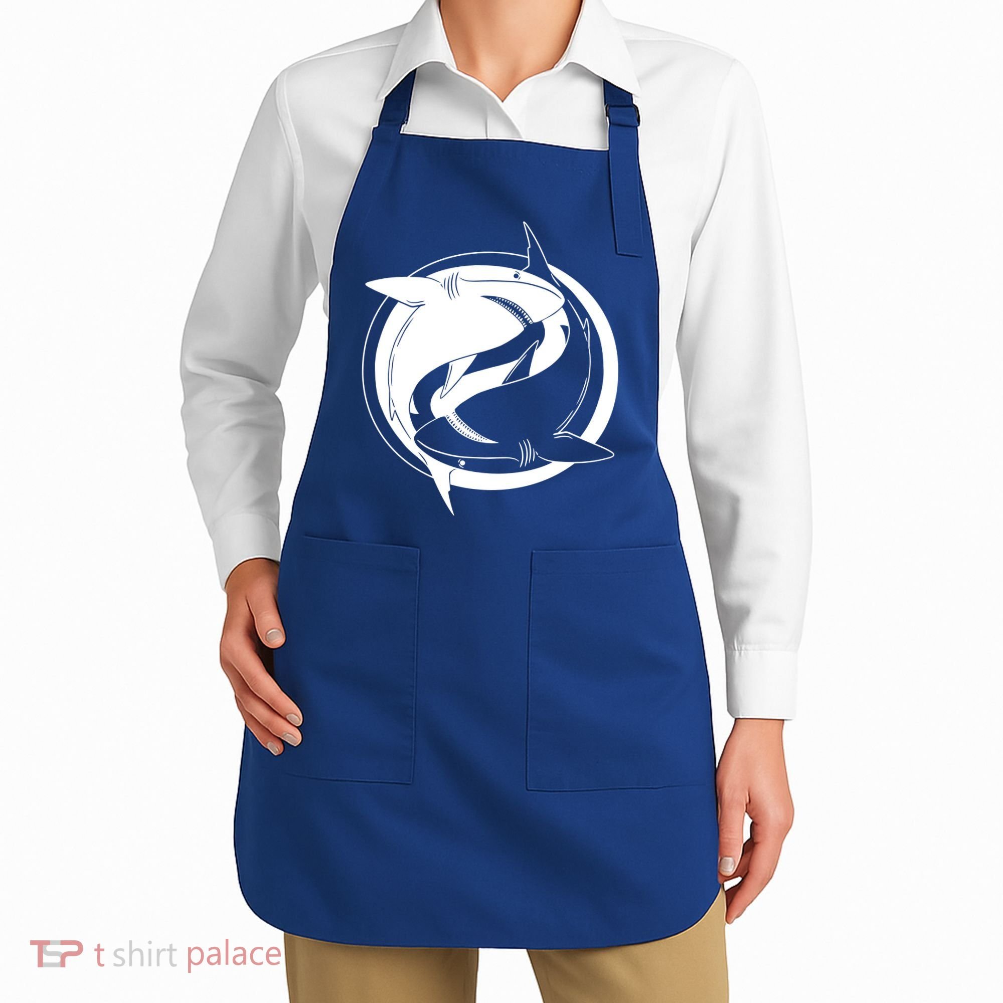 Ying Yang Shark Apron