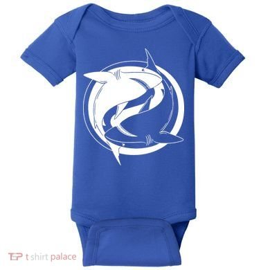 Ying Yang Shark Baby Bodysuit