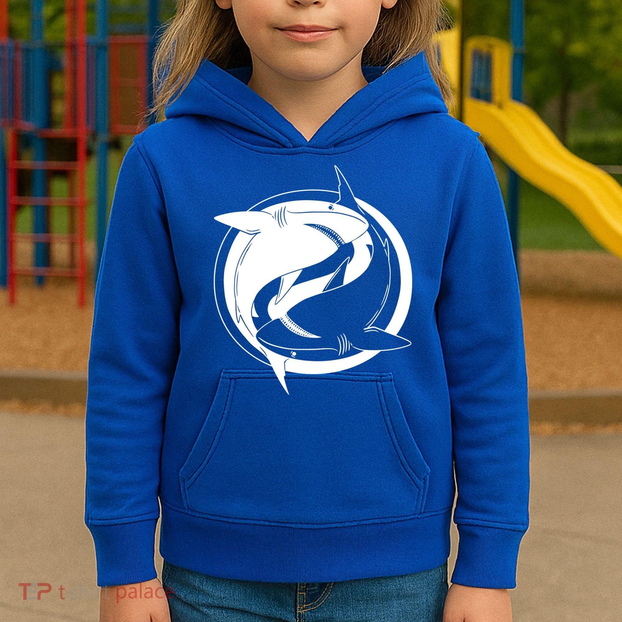 Ying Yang Shark Kids Hoodie