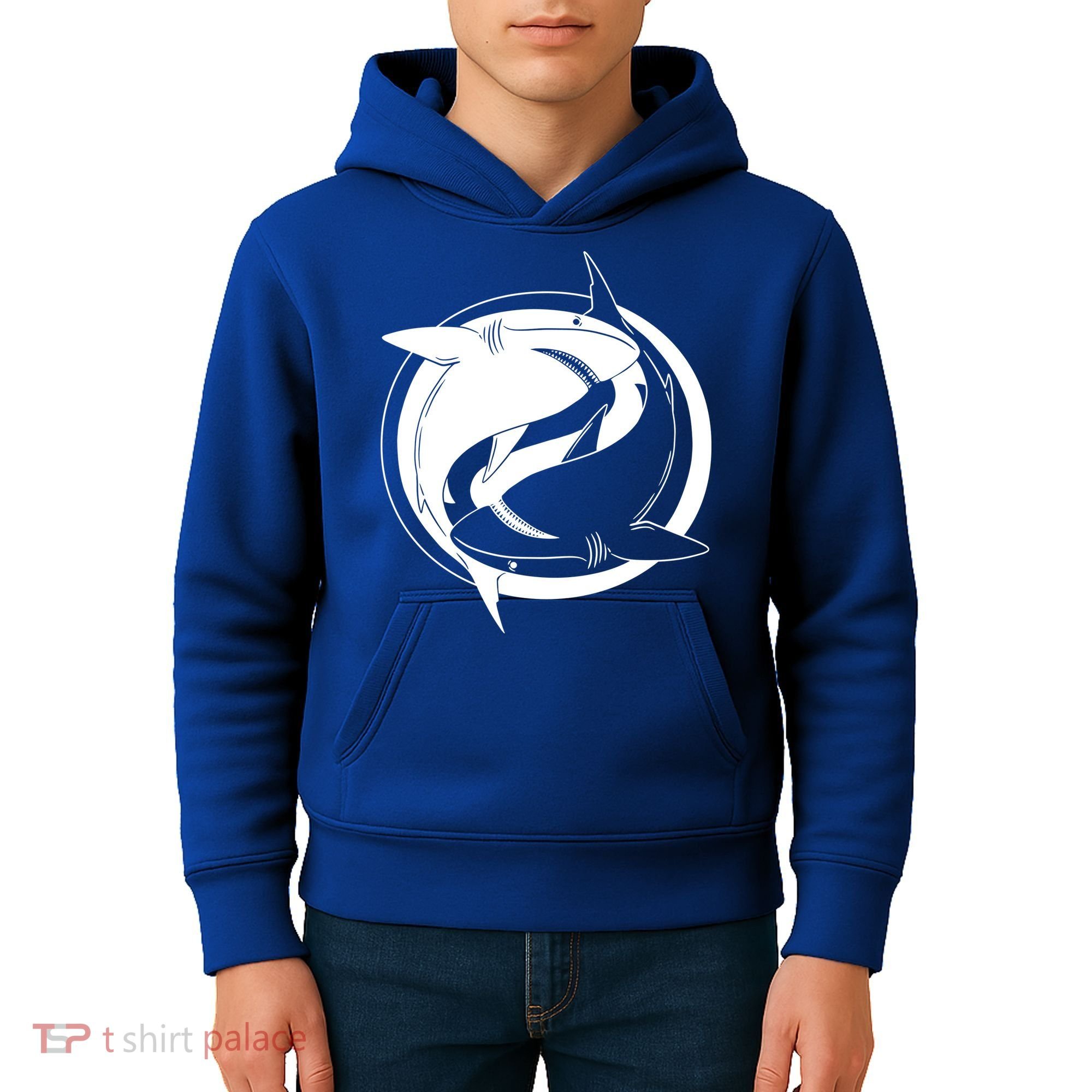 Ying Yang Shark Kids Hoodie