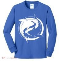 Ying Yang Shark Kids Long Sleeve Shirt thumb 0