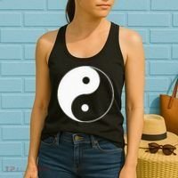 Yin Yang Symbol Taoism Chinese East Asian Philosophy Women's Tank Top thumb 2