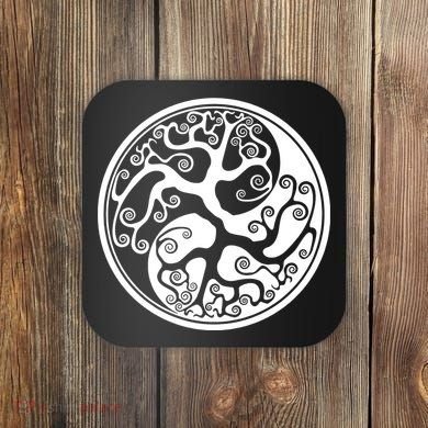 Yin Yang Tree Of Life Coaster