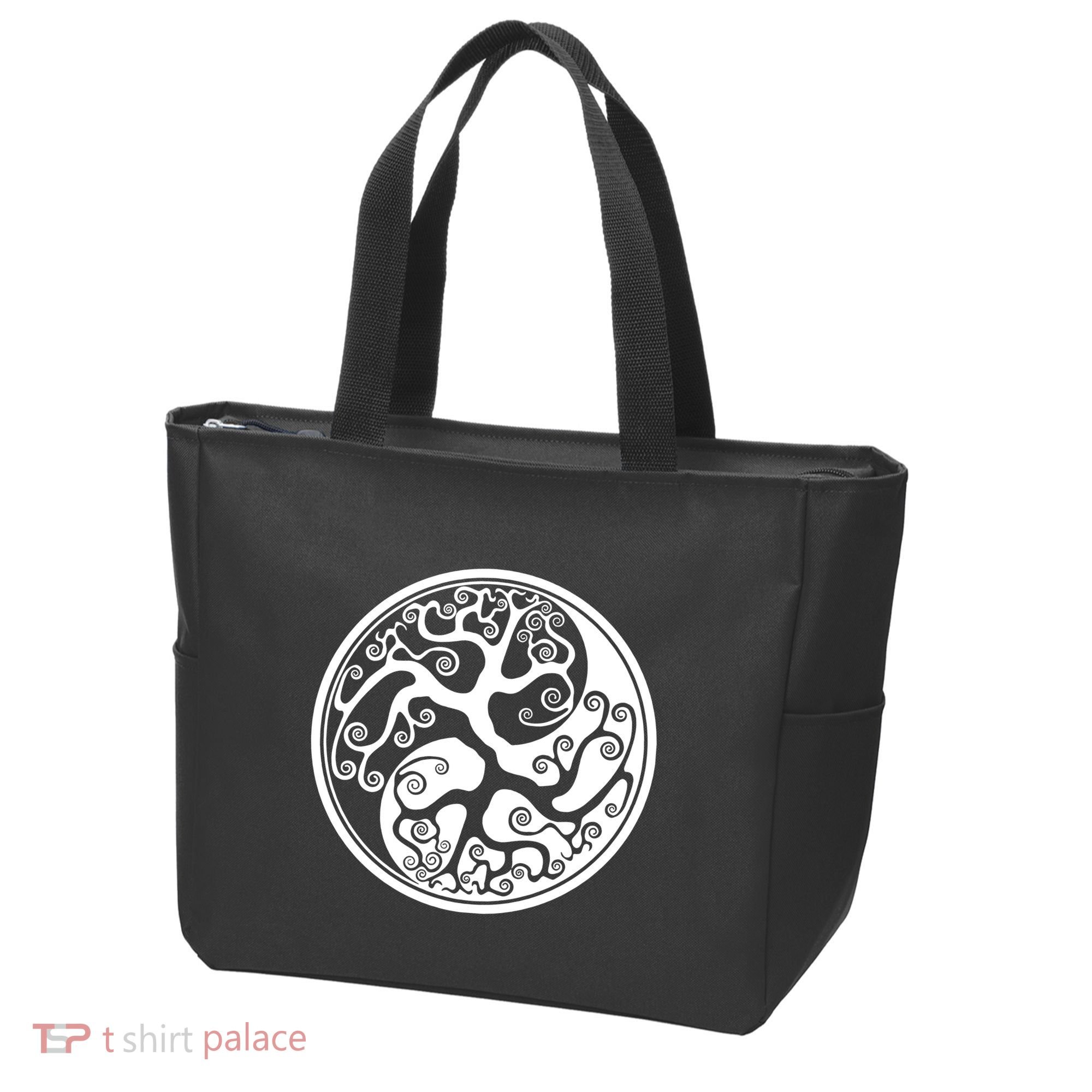 Yin Yang Tree Of Life Tote Bag