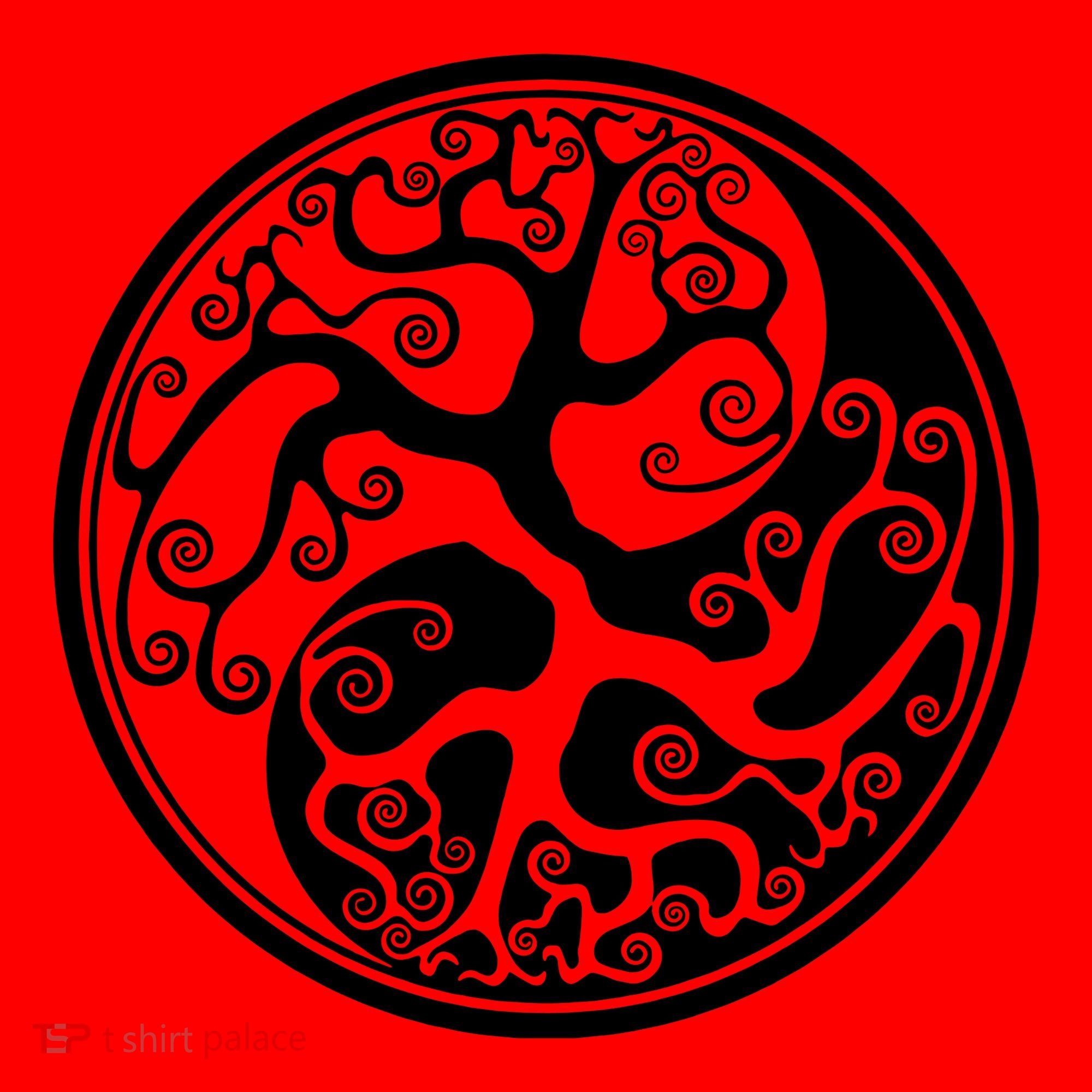 Yin Yang Tree Of Life Santa Hat