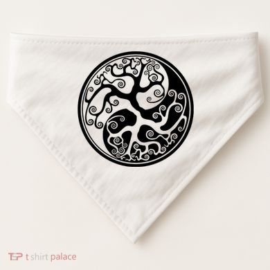 Yin Yang Tree Of Life USA-Made Doggie Bandana
