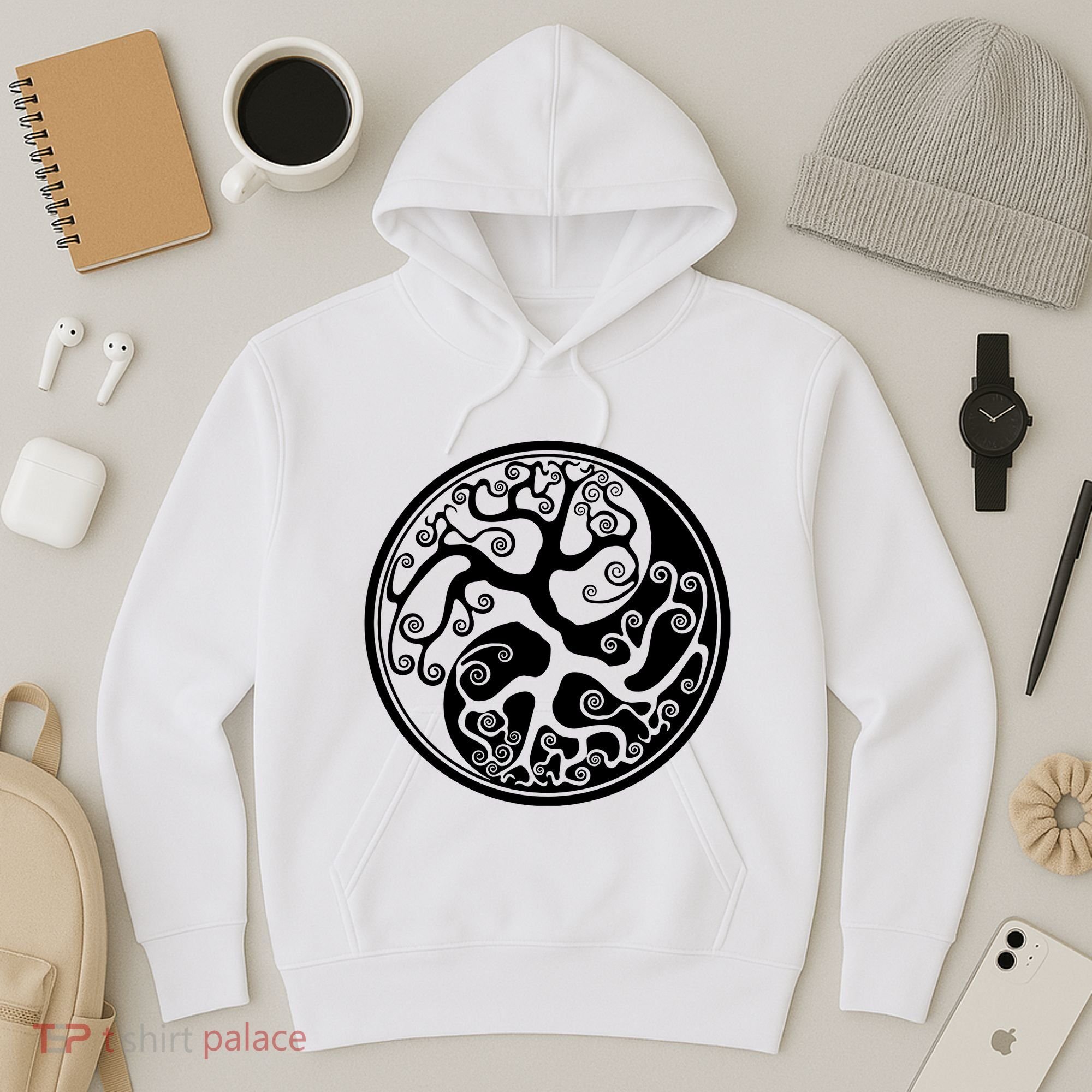Yin Yang Tree Of Life Hoodie