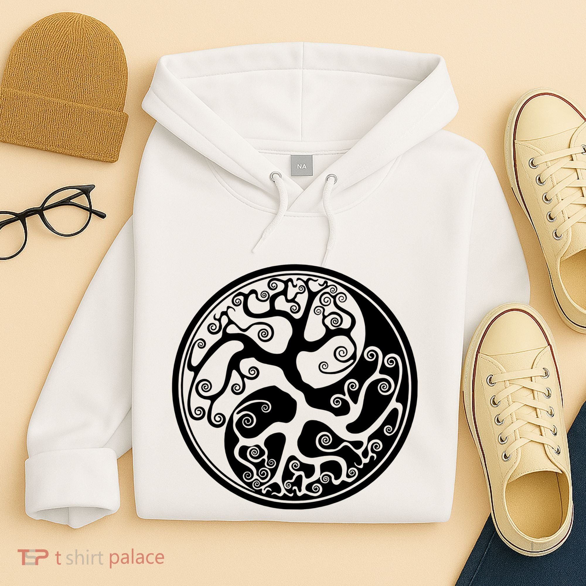 Yin Yang Tree Of Life Hoodie
