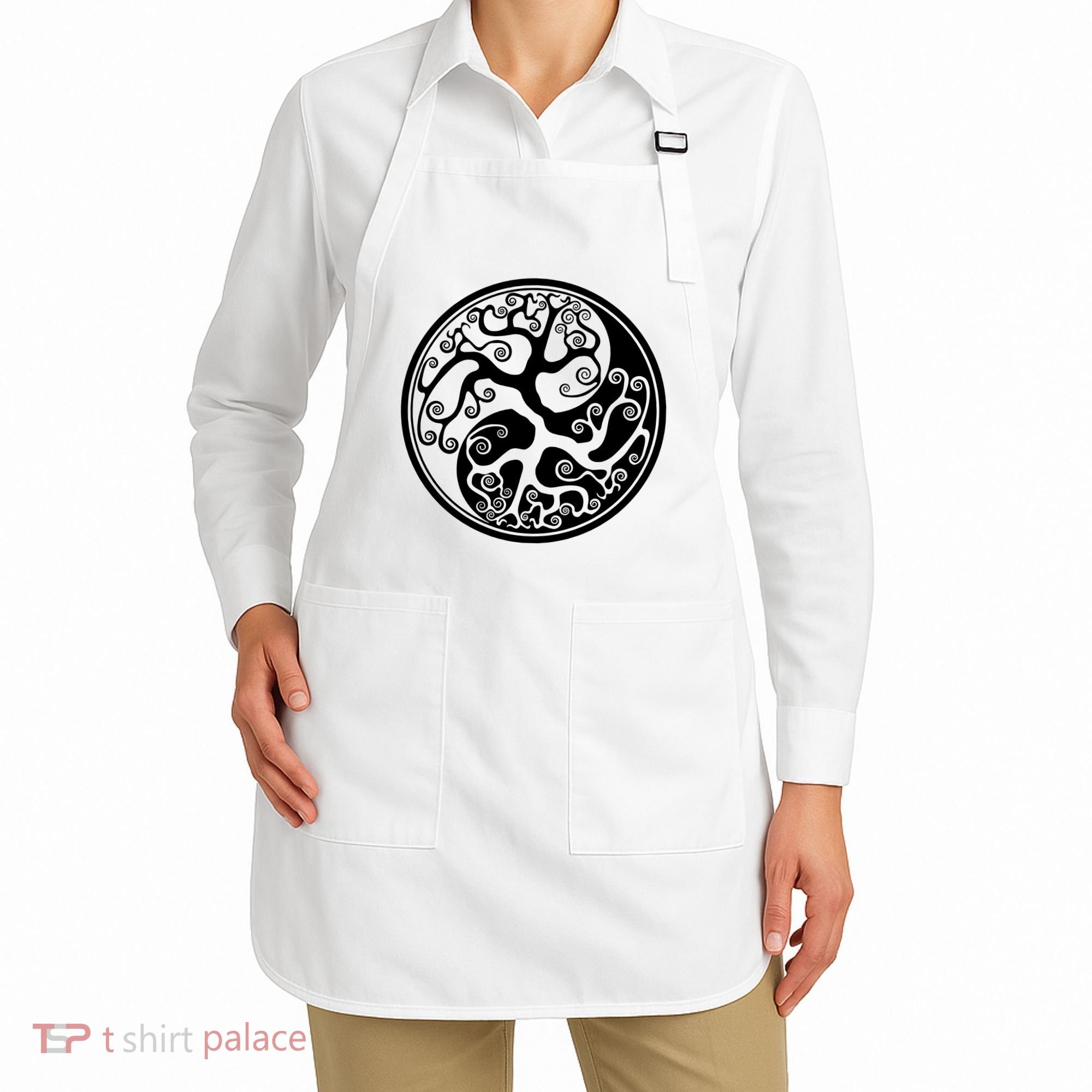 Yin Yang Tree Of Life Apron