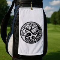 Yin Yang Tree Of Life Golf Towel thumb 2
