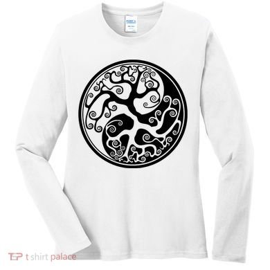 Yin Yang Tree Of Life Women's Long Sleeve Shirt