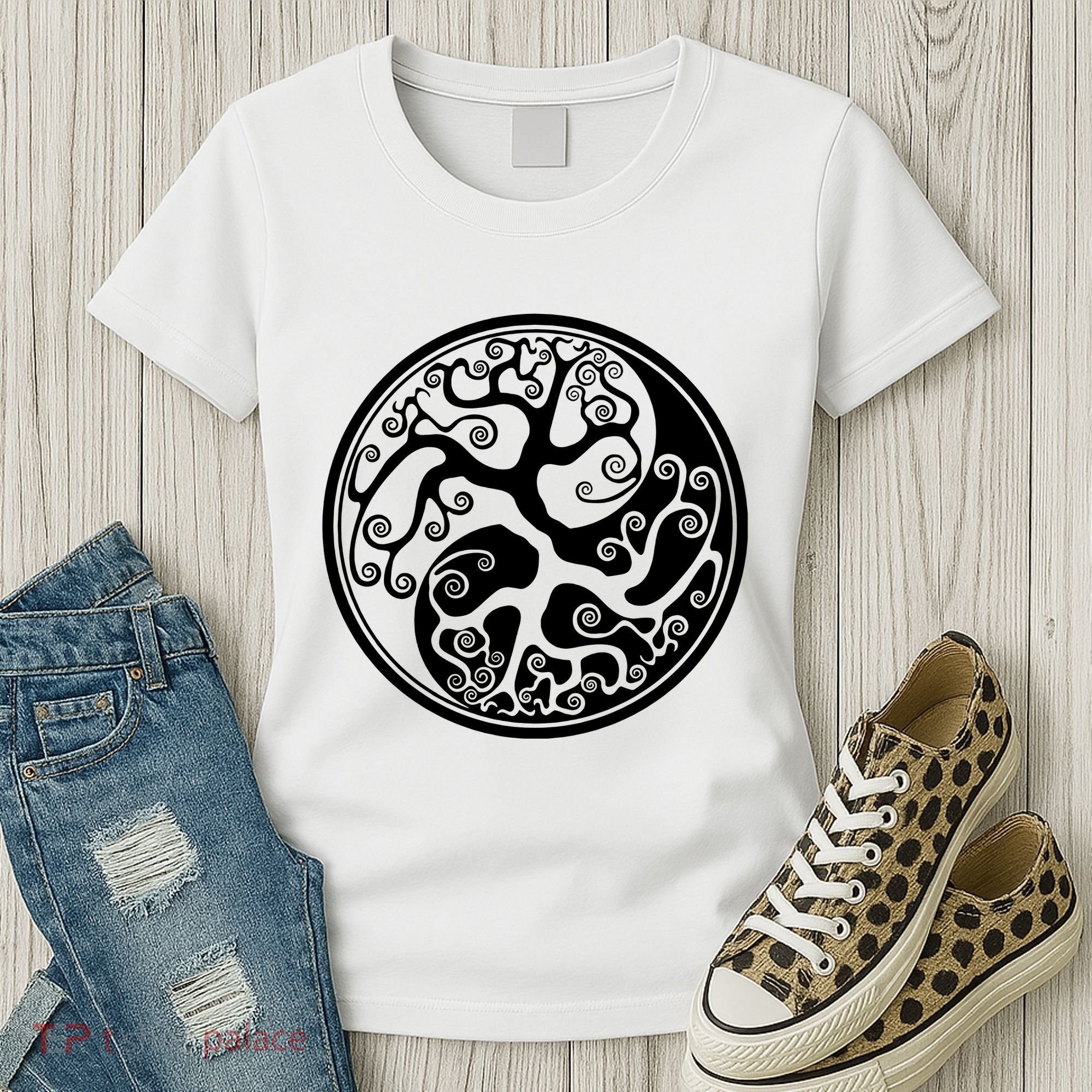 Yin Yang Tree Of Life Women's T-Shirt